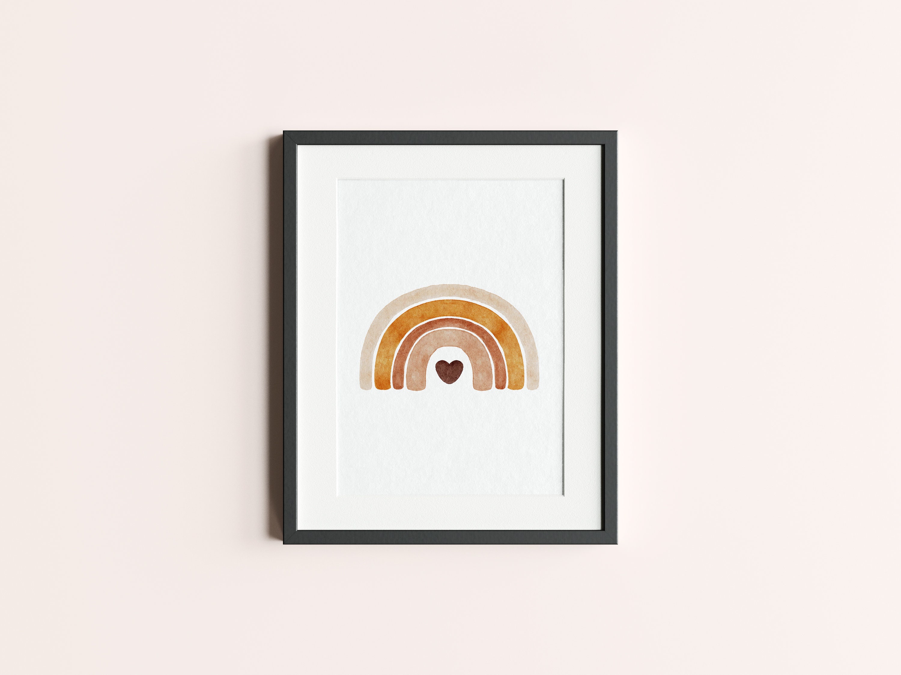 Boho Rainbow Wall Art Downloadable Print Neutral Nursery Etsy