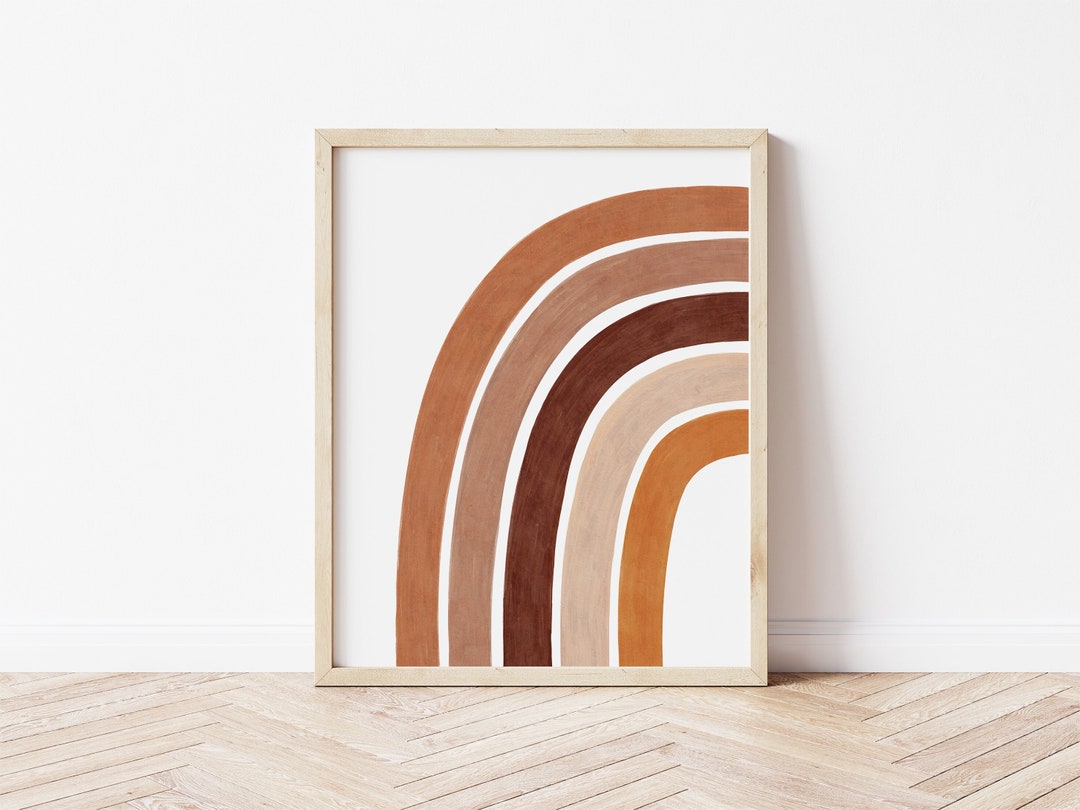 Boho Rainbow Print: Neutral Nursery Wall Art (digital Download) - Etsy