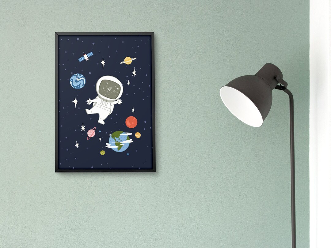 Astronaut Space Print: Nursery Outer Space Wall Art (digital Download ...
