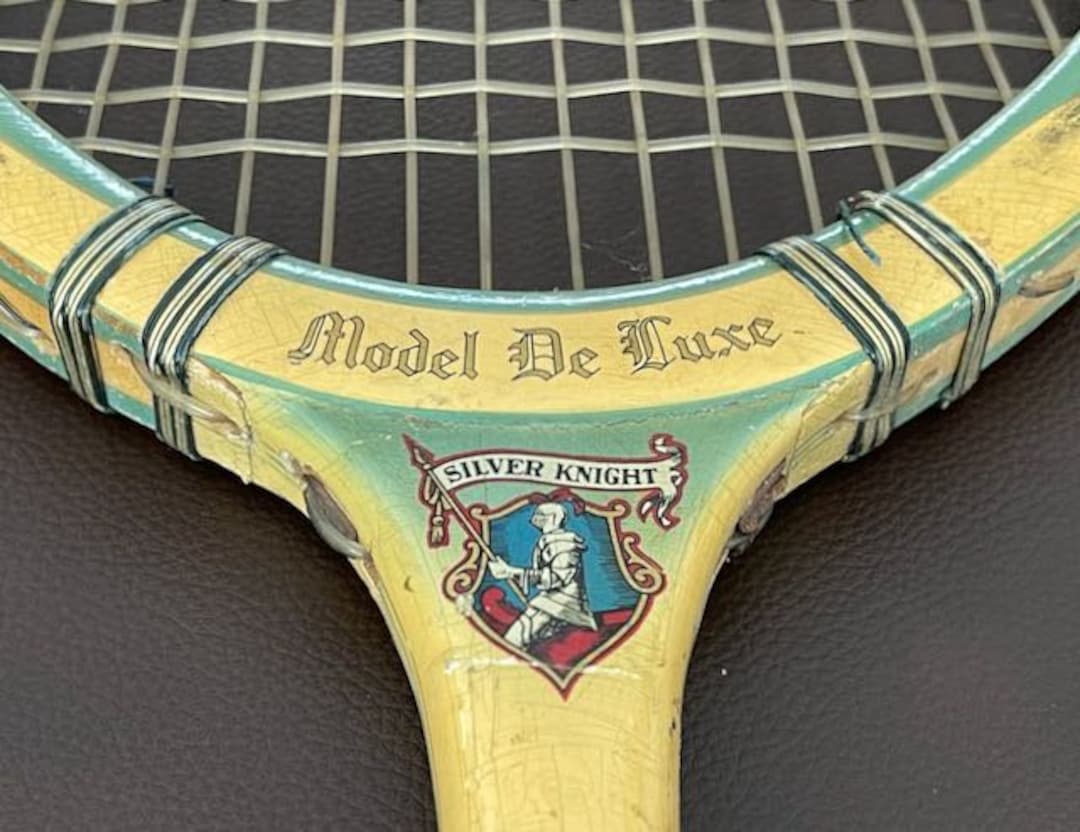 RARE 1940s Hedley's Tennis Racket, Perfect Balance, Silver Knight ...