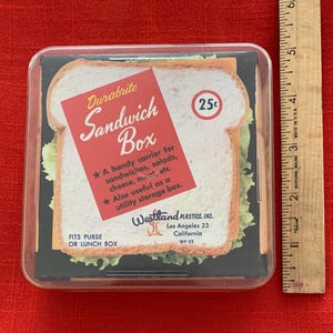 1980s Vintage Durabrite Sandwich Box - Westland Plastics, Los Angeles