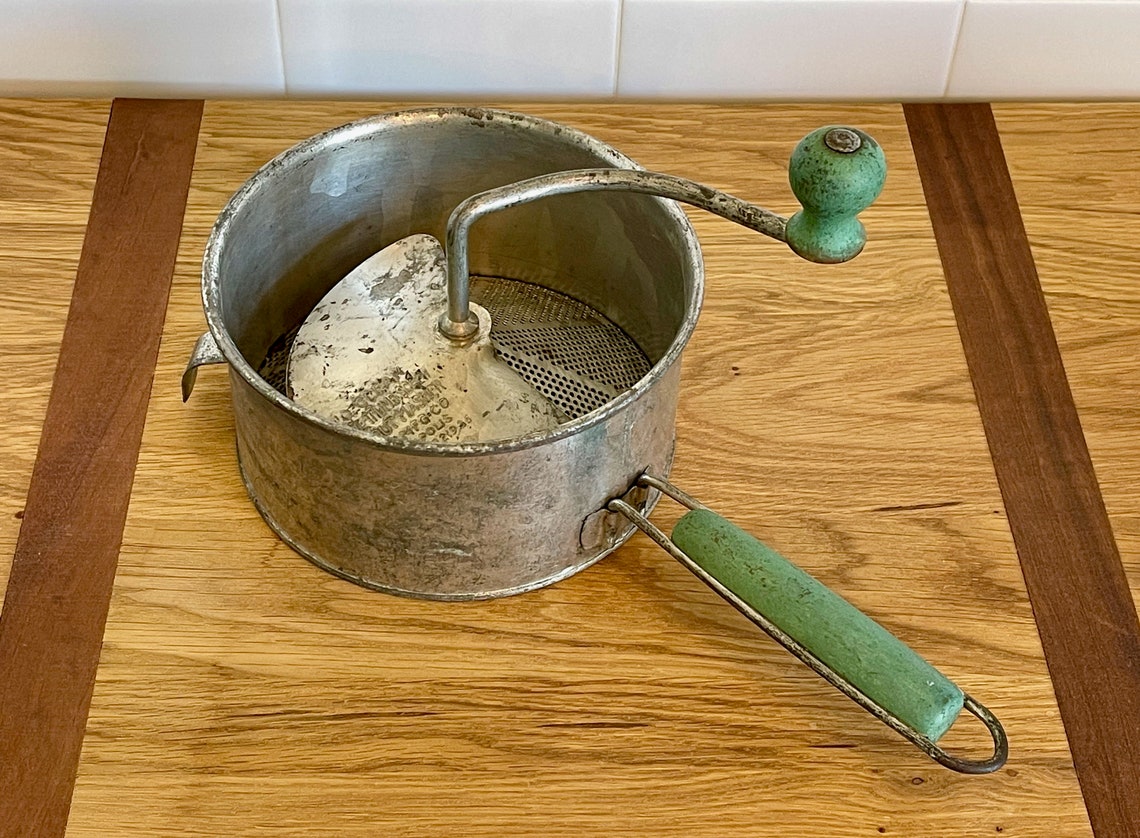 1930s Vintage Foley Food Mill / Original GREEN WOOD HANDLES / Etsy