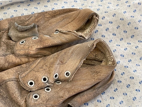 19th Century Leather Baby Shoes, Victorian Era / … - image 5