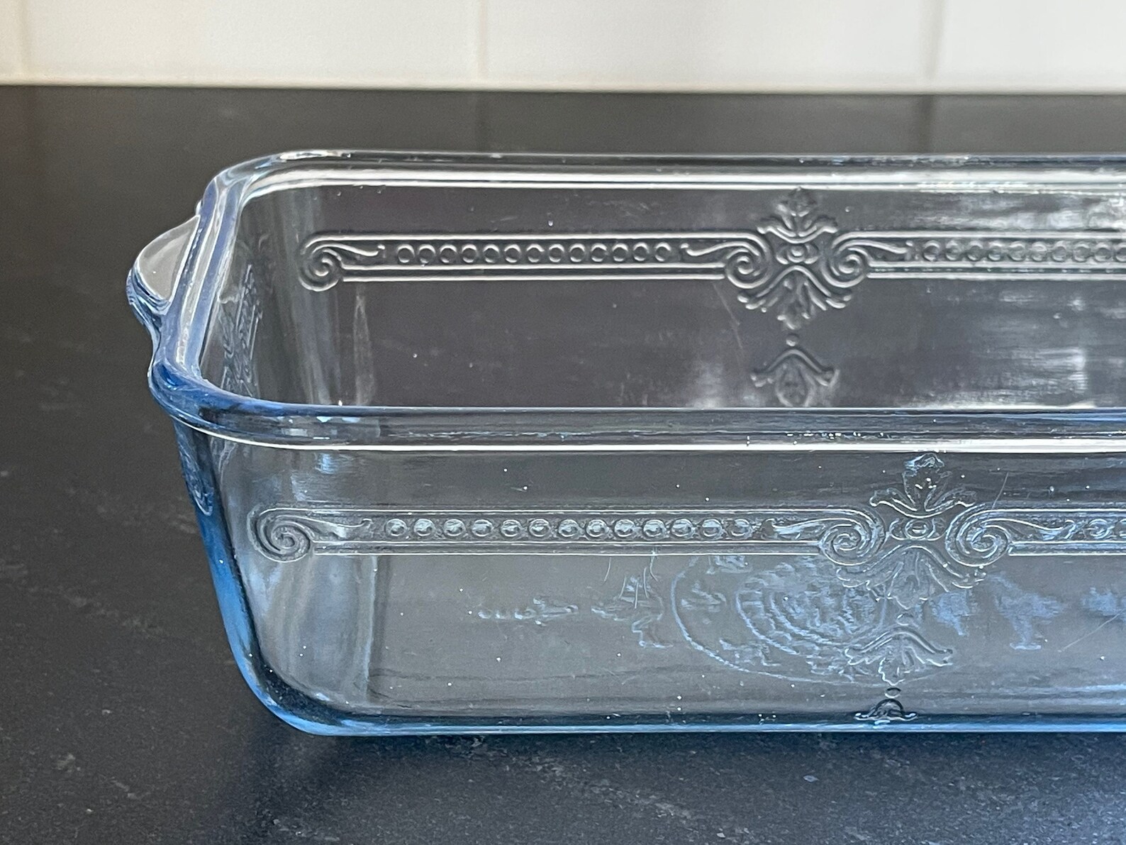 Vintage FIRE KING Philbe Glass Loaf Pan Sapphire Blue Glass Etsy