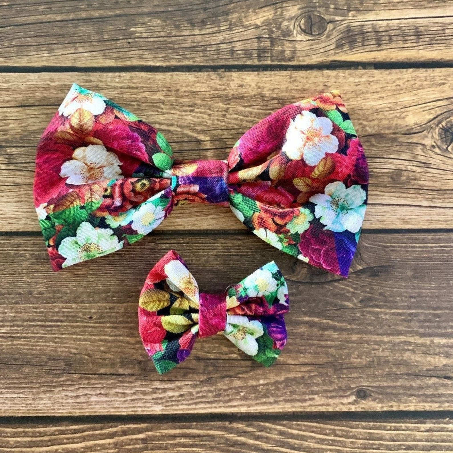 Flower Dog Bow Etsy
