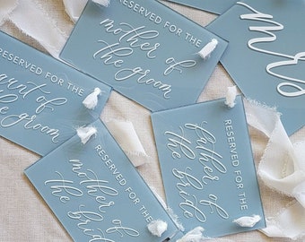 Acrylic Hanging Reserved Sign | Hand Lettered Acrylic Sign