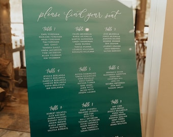 Acrylic Seating Chart Hand Lettered Acrylic Sign Our Favorite People ...