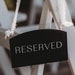 Modern Acrylic Hanging Reserved Sign | Hand Lettered Acrylic Sign - Etsy
