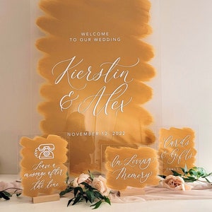 Acrylic Wedding Sign Package | Welcome Sign and Table Signs | Wedding Sign Bundle
