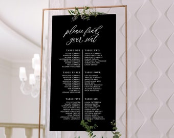 Acrylic Seating Chart | Acrylic Sign | Please Find Your Seat Seating Chart | Wedding Seating Plan Sign | Find Your Seat