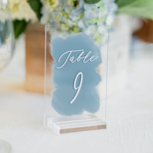Brushed Acrylic Table Numbers | Table Numbers | Wedding Decor - Etsy