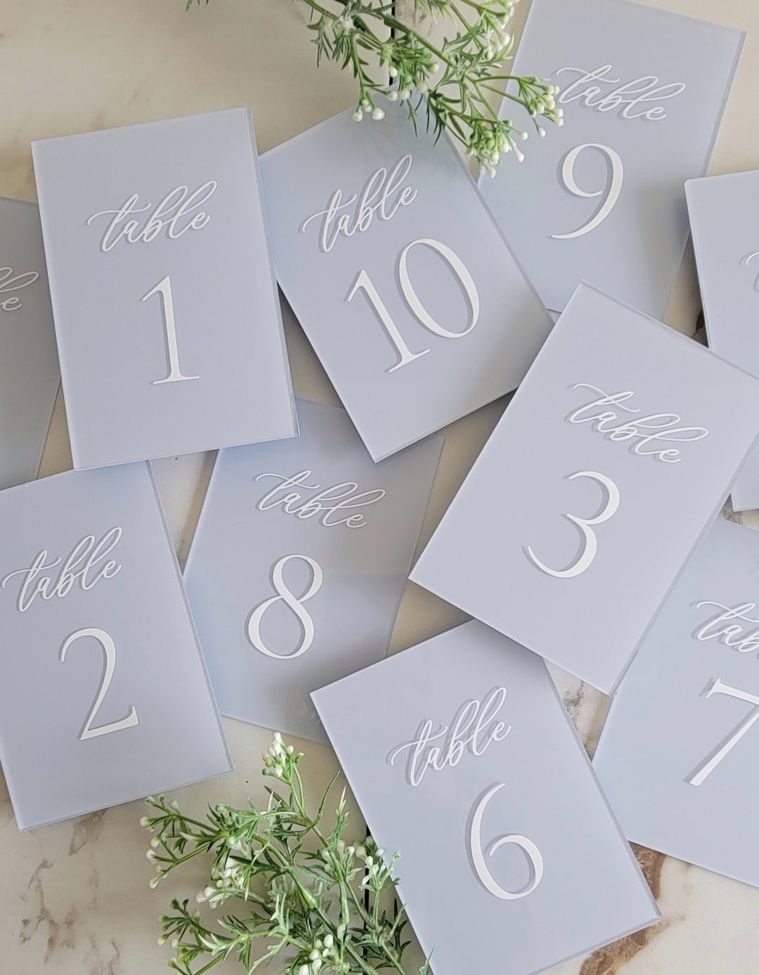 Painted Acrylic Table Numbers Table Numbers Wedding Decor Etsy