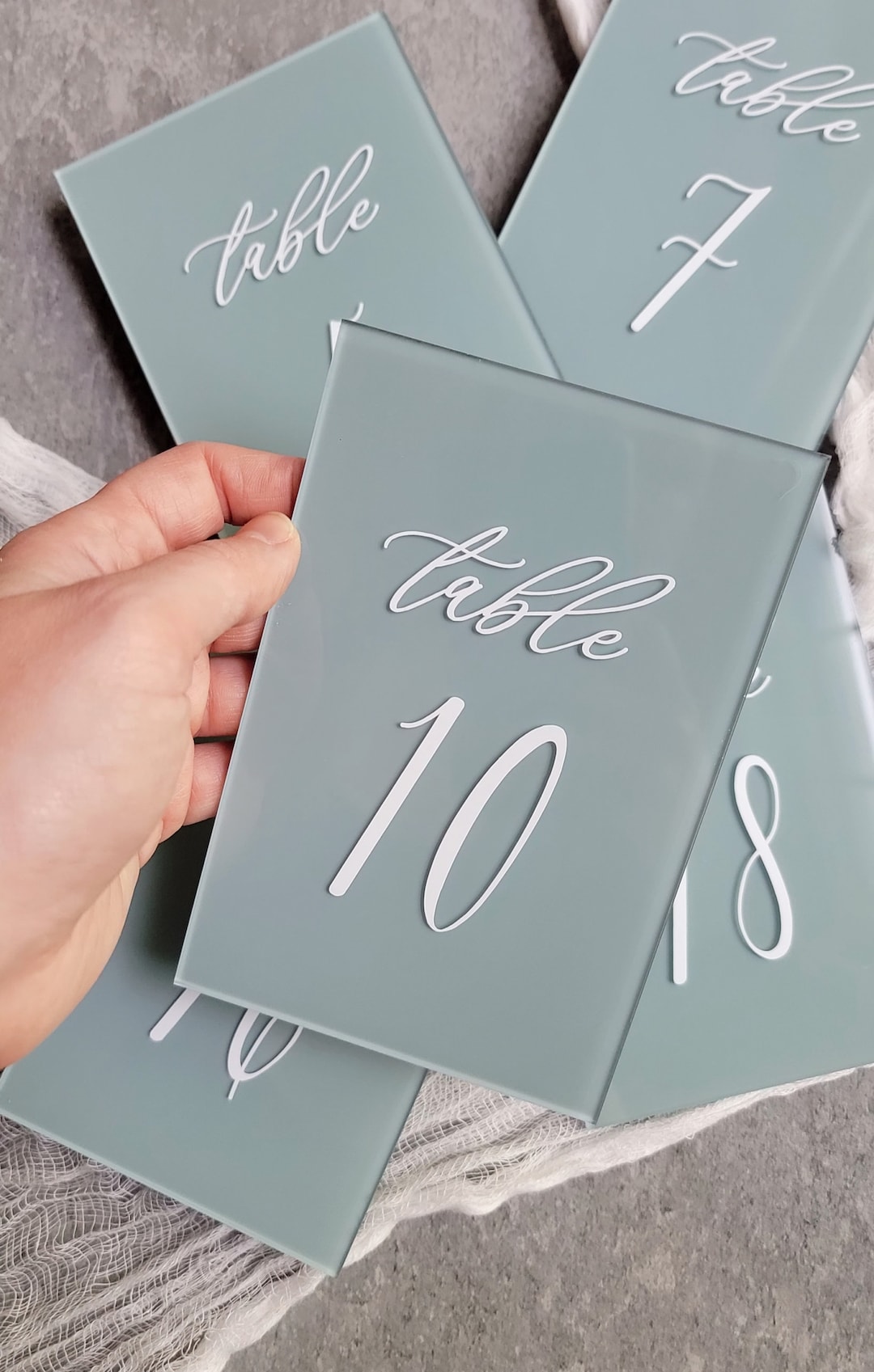 Brushed Acrylic Table Numbers | Table Numbers | Wedding Decor - Etsy