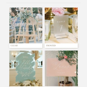 Acrylic Seating Chart Hand Lettered Acrylic Sign Our Favorite People ...