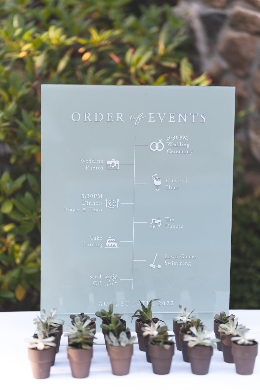 wedding-timeline-sign-acrylic-order-of-events-sign-etsy