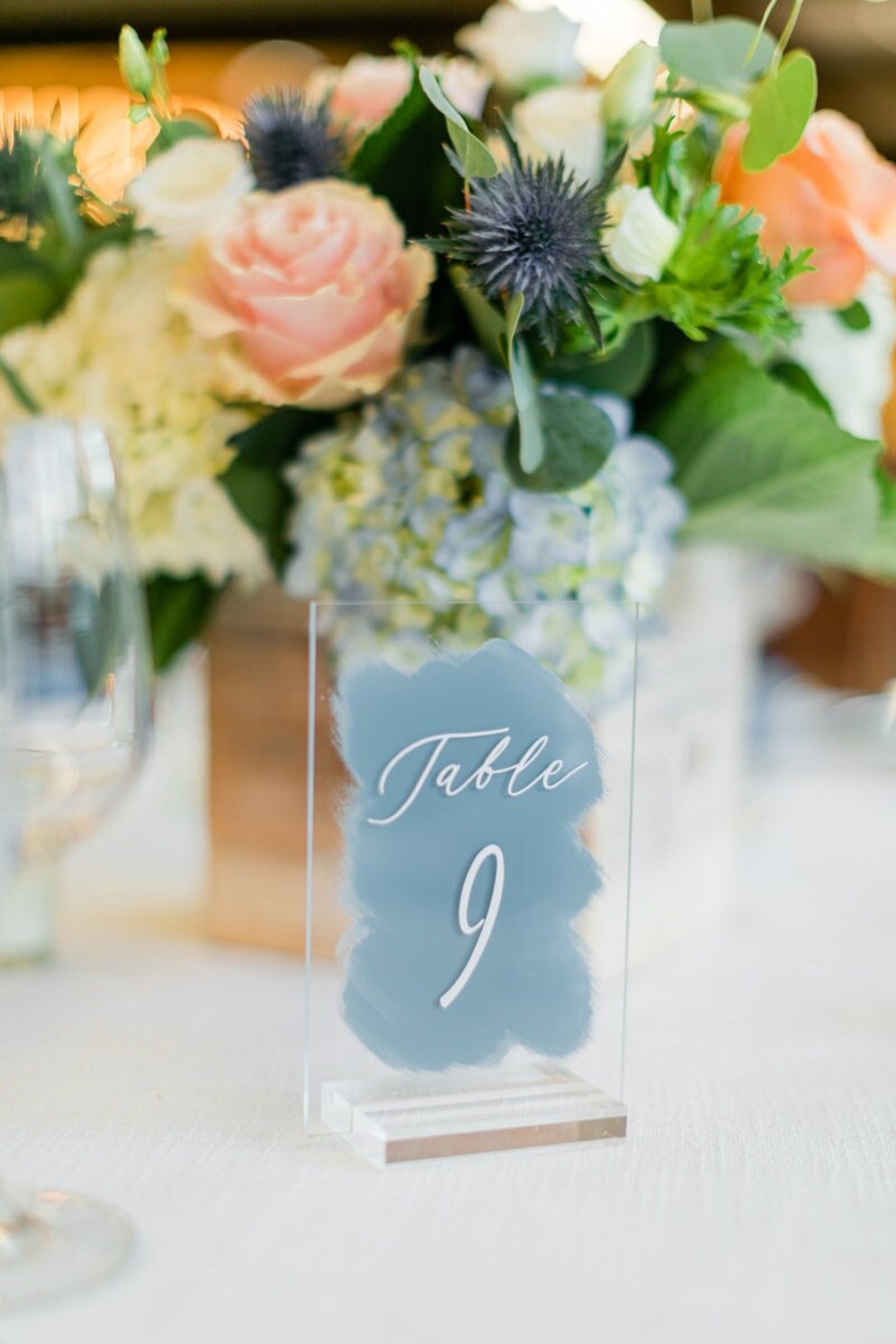 Brushed Acrylic Table Numbers | Table Numbers | Wedding Decor - Etsy