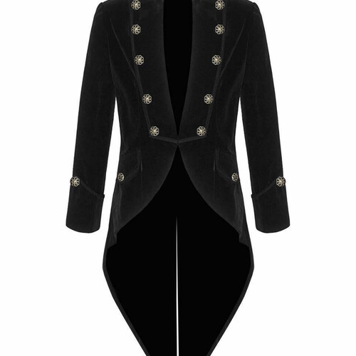 Fashion Mens Tailcoat Red Velvet Goth Steampunk Aristocrat - Etsy