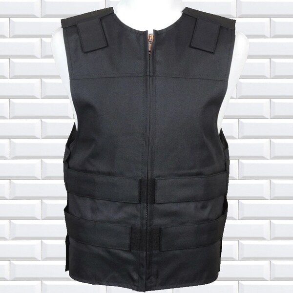 Black - Cordura - Bulletproof Style Motorcycle Club & Biker Vest