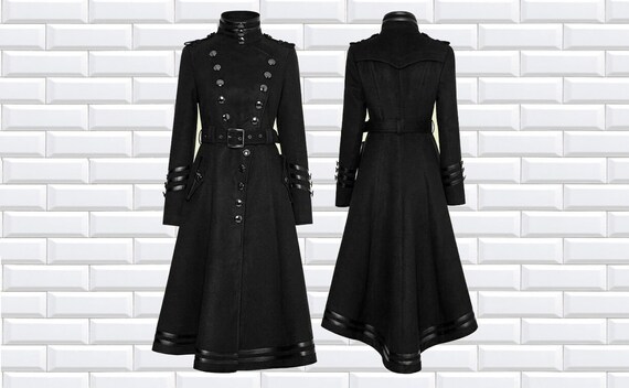 Gothic military jacket best sale womens