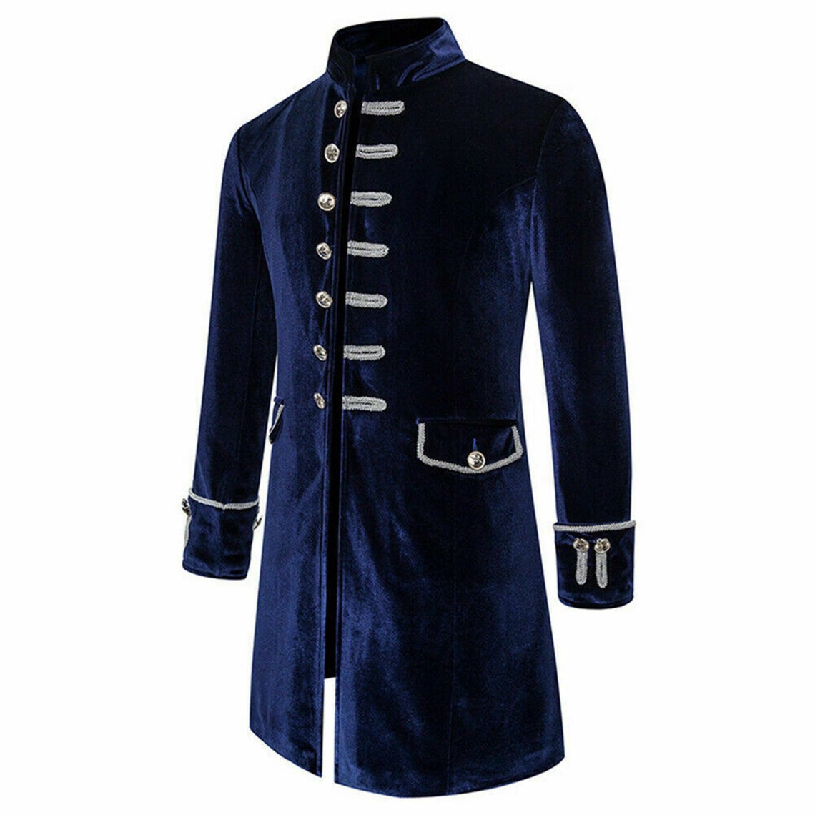 Fashion Mens Tailcoat Blue Velvet Goth Steampunk Aristocrat | Etsy