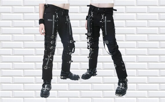 Gothic pants with chains outlet