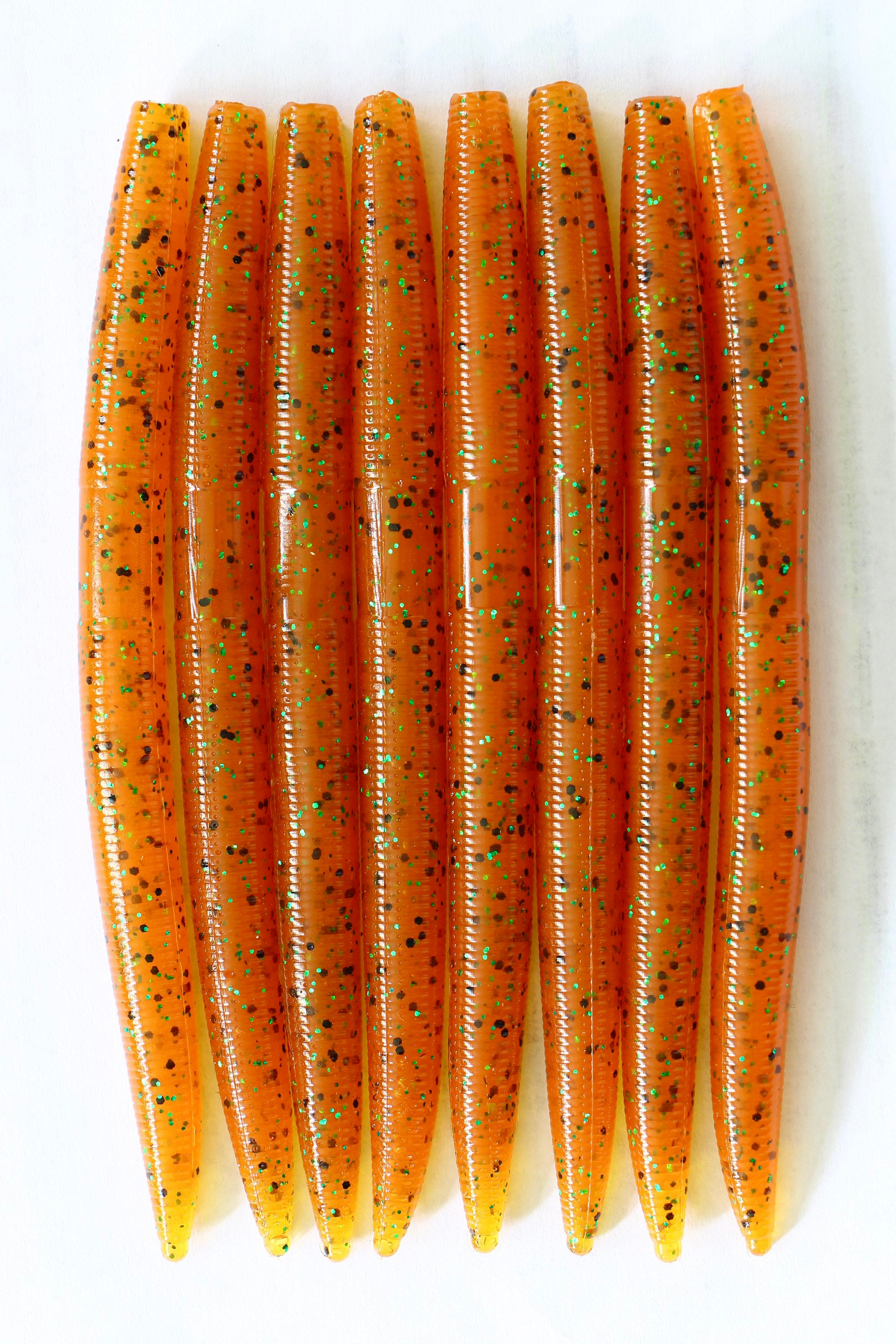 5 Pumpkin Green stick bait soft plastic bait senko style Etsy