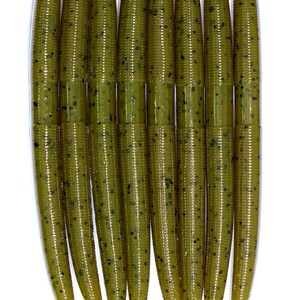 15 Pacco 5  Stile Senko - Nero Blu Punta - Plastica Morbida Worm Bass Esca