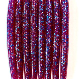 5” Plum Crazy stick bait, soft plastic bait, senko style, bass fishing