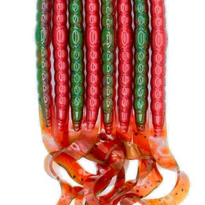 7.5” Switchback ribbon tail worm, 12 per pack