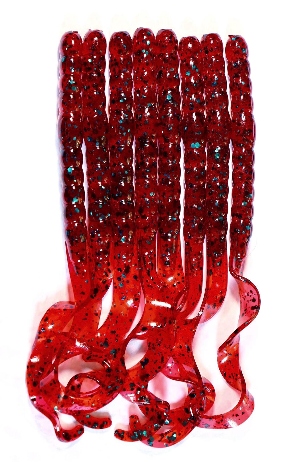 Red Worm Magic Thread 7.5” Redbug Ribbon Tail Worm, 12 per Pack - Etsy