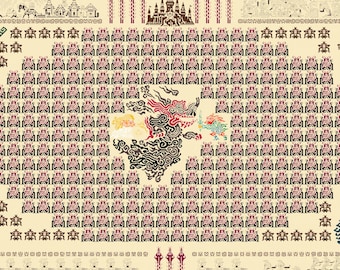Breath of the Wild Calamity Ganon tapijt kruissteek pdf-patroon