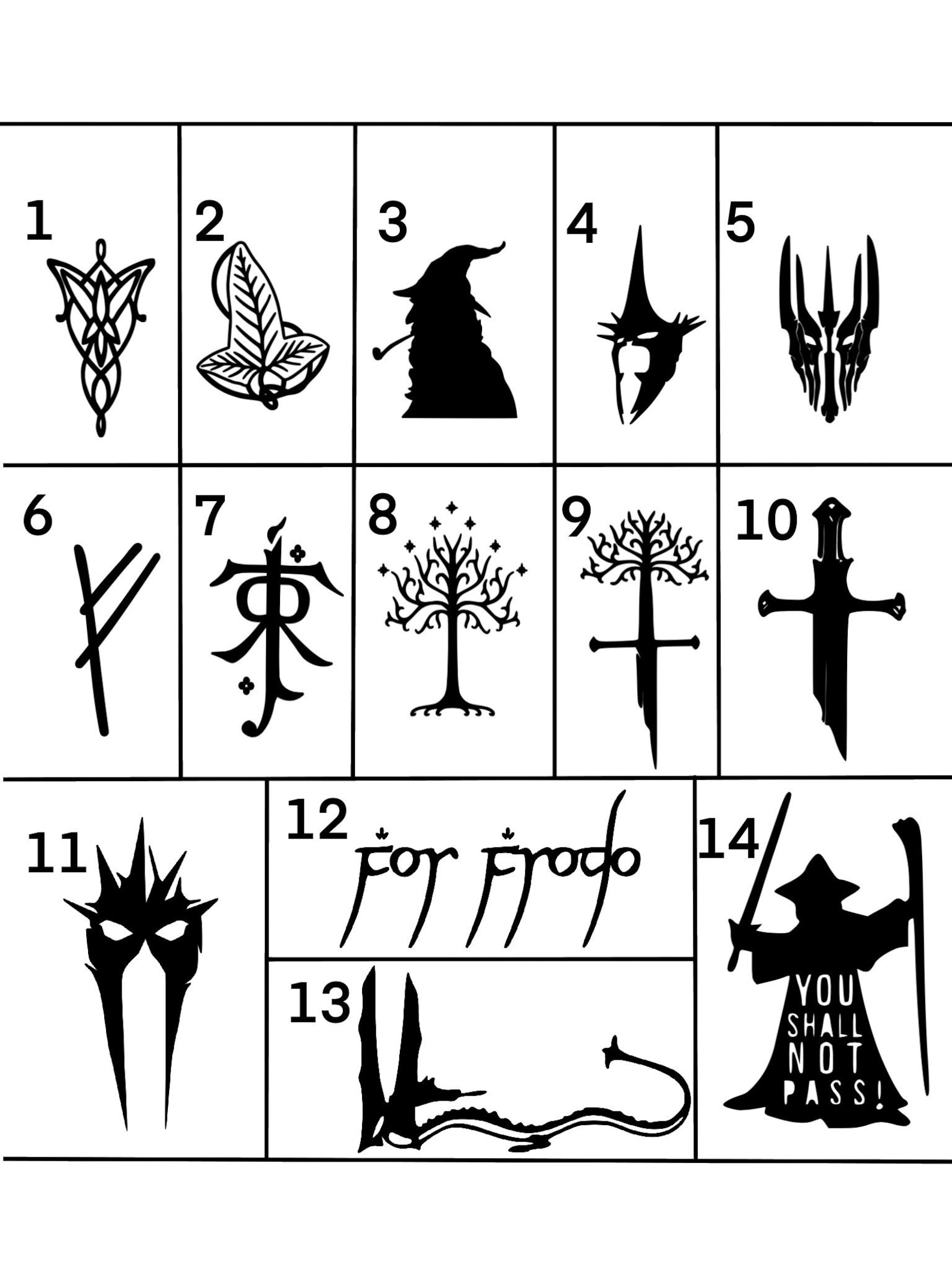 Lord of the Rings Decals Etsy
