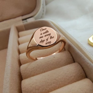 Personalized Quote Ring 14K Gold Inspiration Ring, Quotes Ring, Custom ...