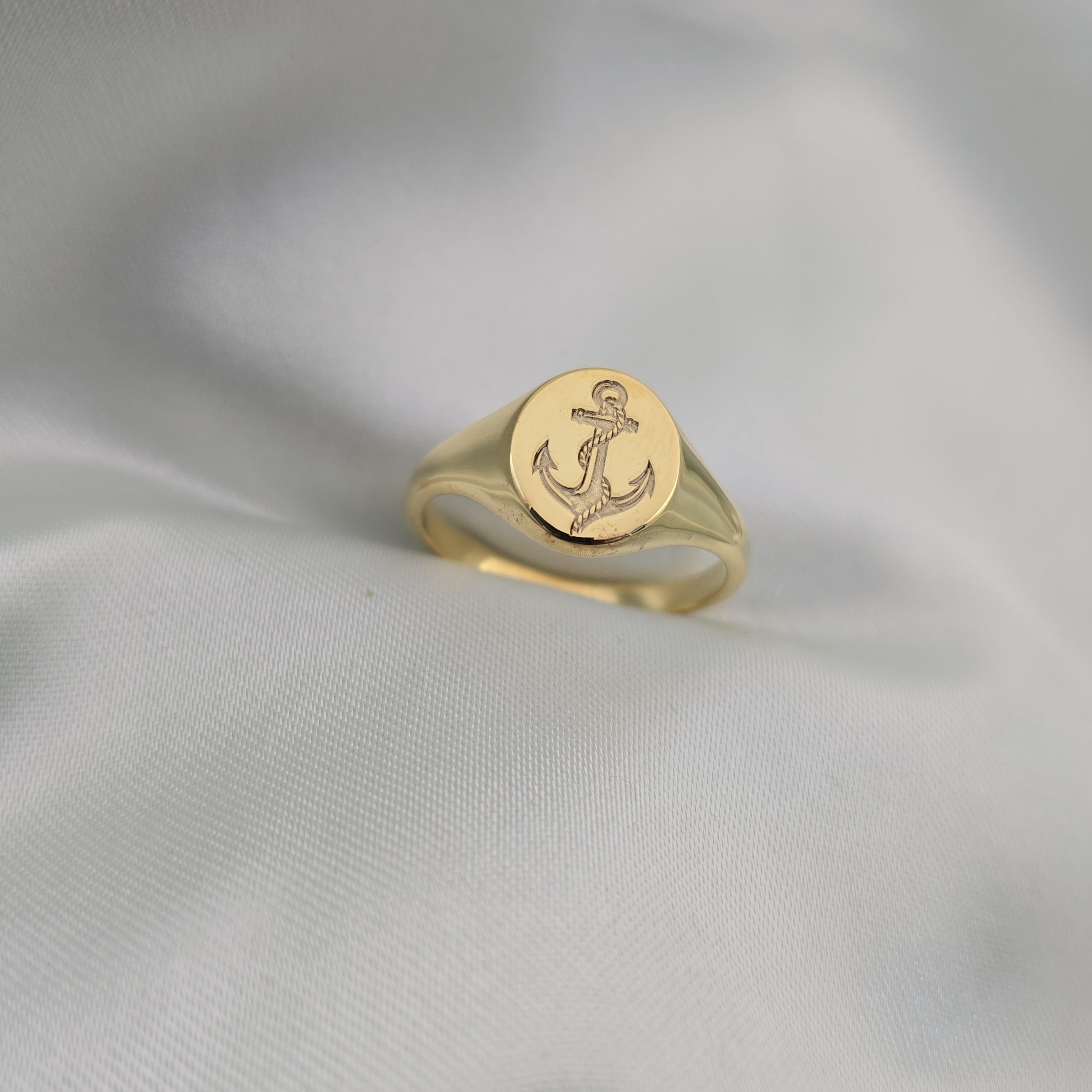 Anchor Pinky Ring - Etsy