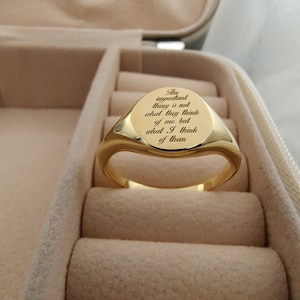 Anillo de cita personalizado en plata de ley, joyería con cita, anillo inspirador, regalos de Navidad de Killing Eve
