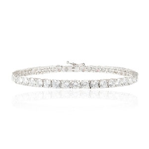 Natural Cubic Zircon Bracelet, Solid 925 Sterling Silver Bracelet,Bling Jewellery,Hand Bling Bracelet ,Gifts For Mom,Silver Stone Bracelet