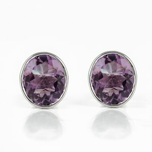 Solid 925 Silver Amethyst Cufflinks for men, Handmade Cufflinks, Natural Amethyst cufflinks, Genuine Gemstone Gift Silver jewelry for Men