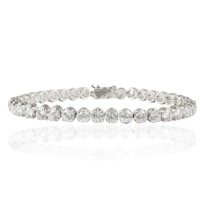 18K Gold Plating Tennis Bracelet, Cubic Zirconia Tennis Bracelet, Premium 925 Sterling Silver, Zircon Minimalist Bracelet, Charm Bracelet