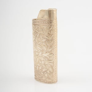 Silver Lighter Case,Solid 925 Sterling,Free Engraving,Personalized,Antique silver Lighter Case,Premium Blank Lighter Cover / Sleeve / Case,