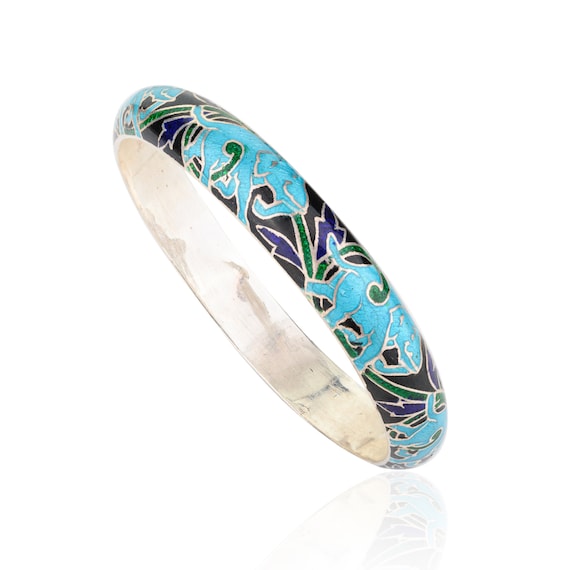 Solid 925 Sterling Silver Bangles Handmade Vintage Bracelet