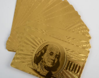 18K Gold Foil Playing Cards, Waterproof Deck