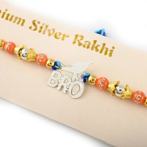 Latest Minimal Silver Rakhi, Customized Silver Rakhi, Raksha Bandhan Cotton Thread Bracelets, Cotton Thread Rakhi,FREE ENGRAVING