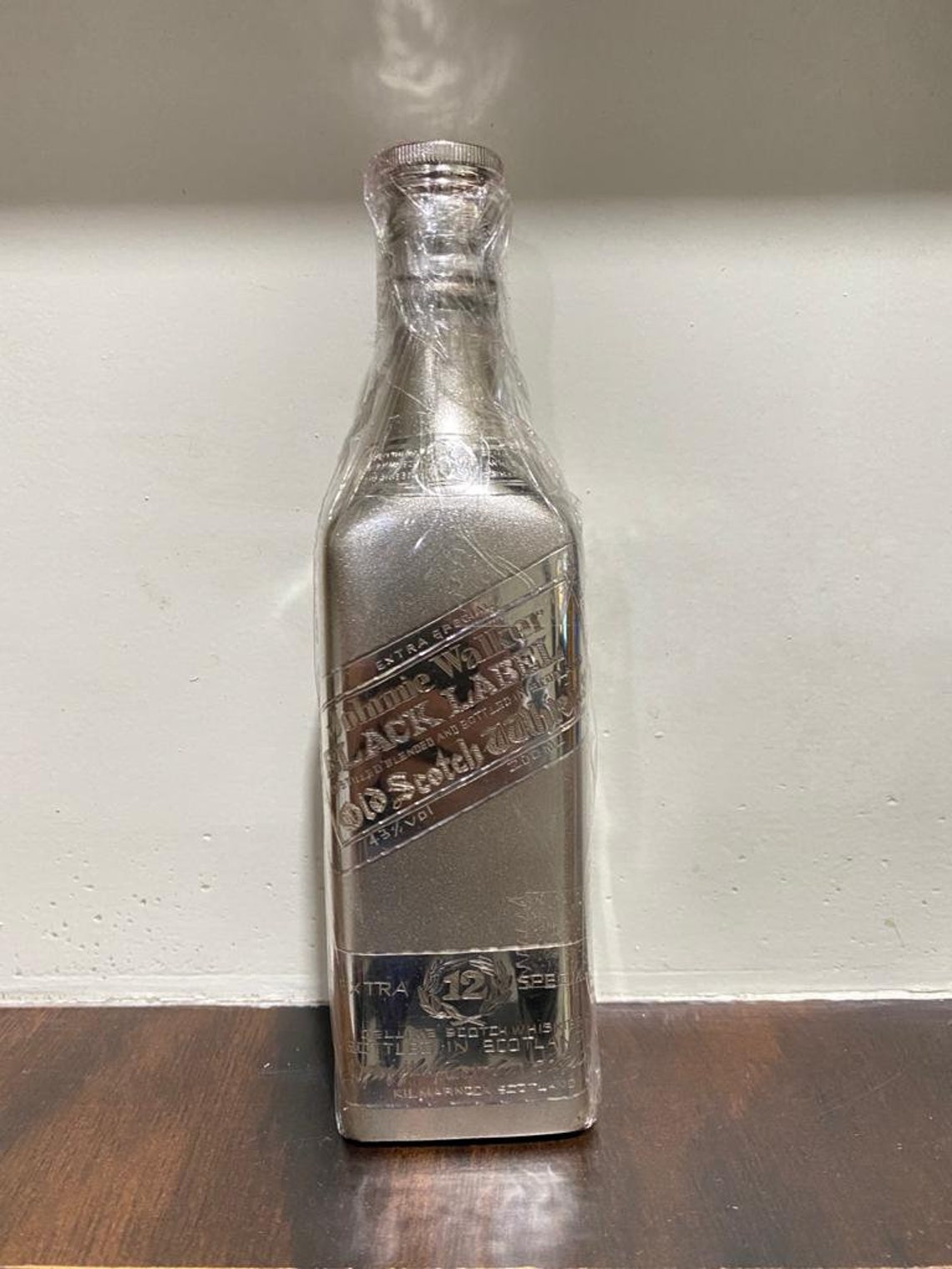 Pure Silver Black Lable Alcohol BottleSolid 925 SterlingFree Etsy