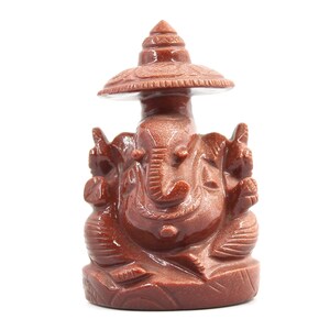 Natural Golden Sun Stone Ganesh Ji Statue, Hand Craved Indian Crystal Ganesha, Crystal Decor Healing Energy Crystal, Gemstone Gift Figure