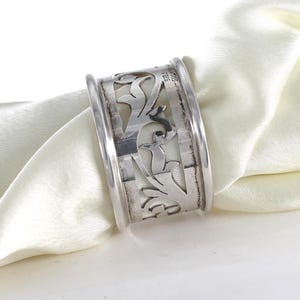 Reiner Silber-Serviettenhalter, freie Gravur, Wohnkultur, Silberartikel, Esstischzubehör, Gewebe-Serviettenhalter, Kunstsilbergeschenk