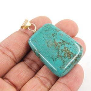 Nepali Turquoise Vintage Pendant, Tibetan Style Silver Pendant, 925 Sterling Silver, Large Silver Necklace, Buddhist Prayer Nepalese Jewelry