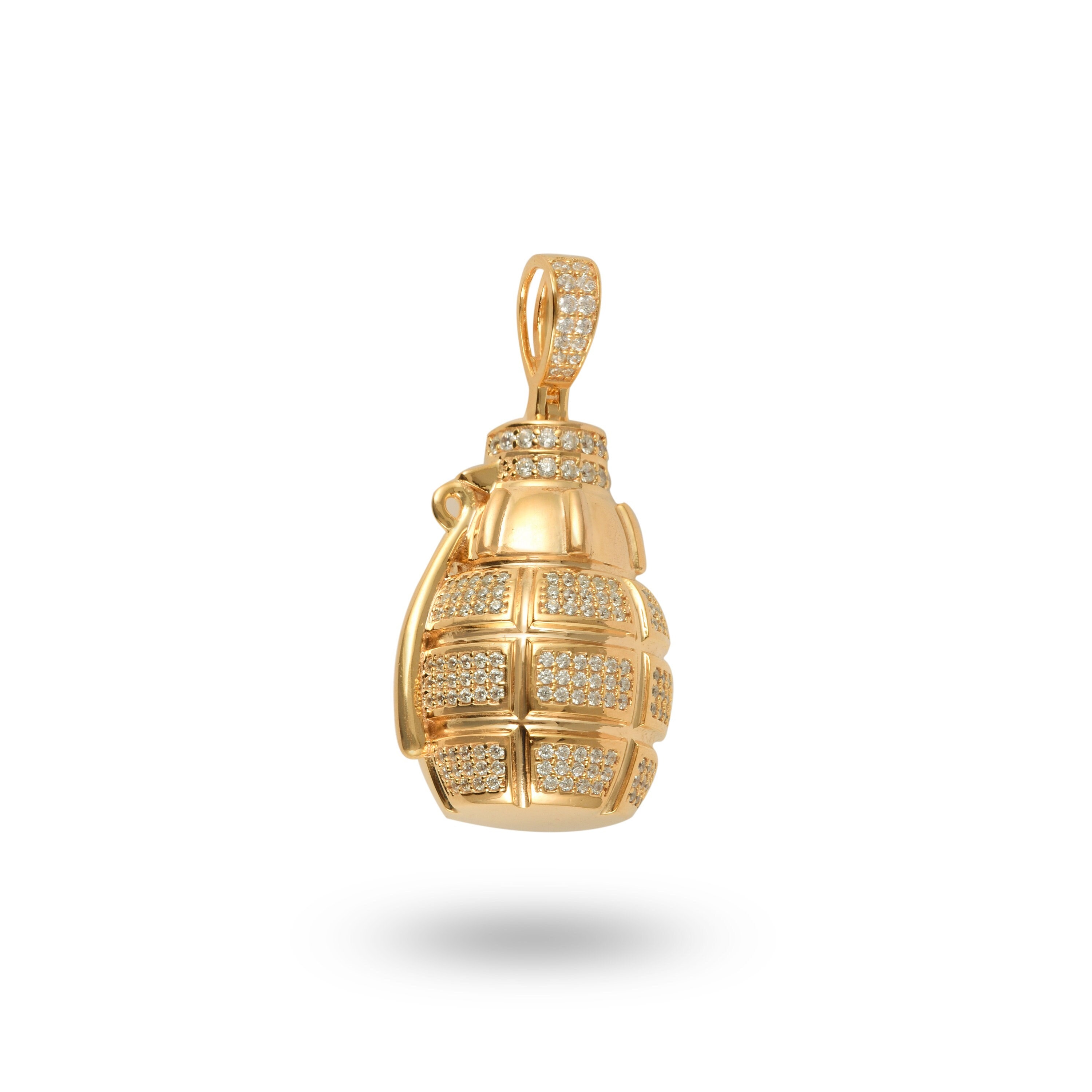 Bomb Pendant, Grenade Pendant,Gift for Pubg Lover, Iced out Pendant, Bling Pendant, Ammunation Pendant, Pendant for Boys, Rapper Chains, Ice
