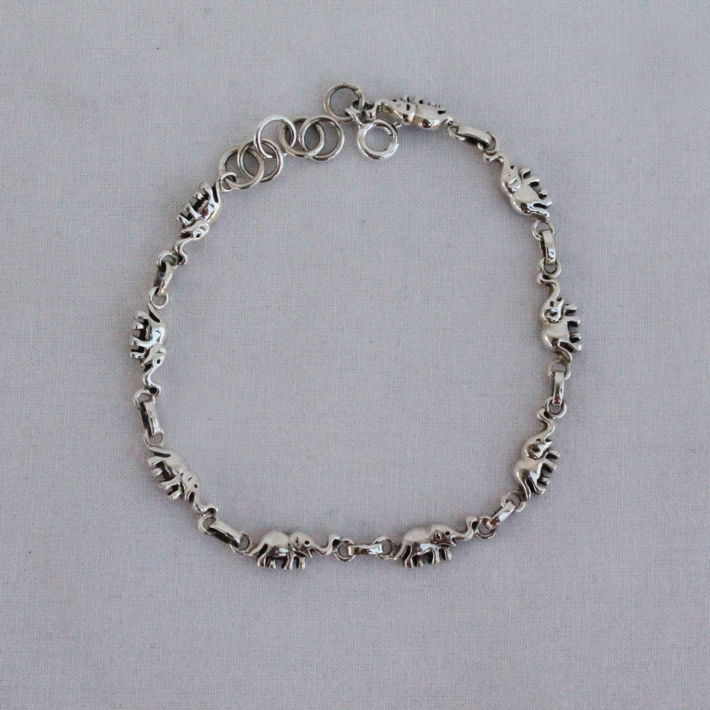Sterling silver elephant online bracelet