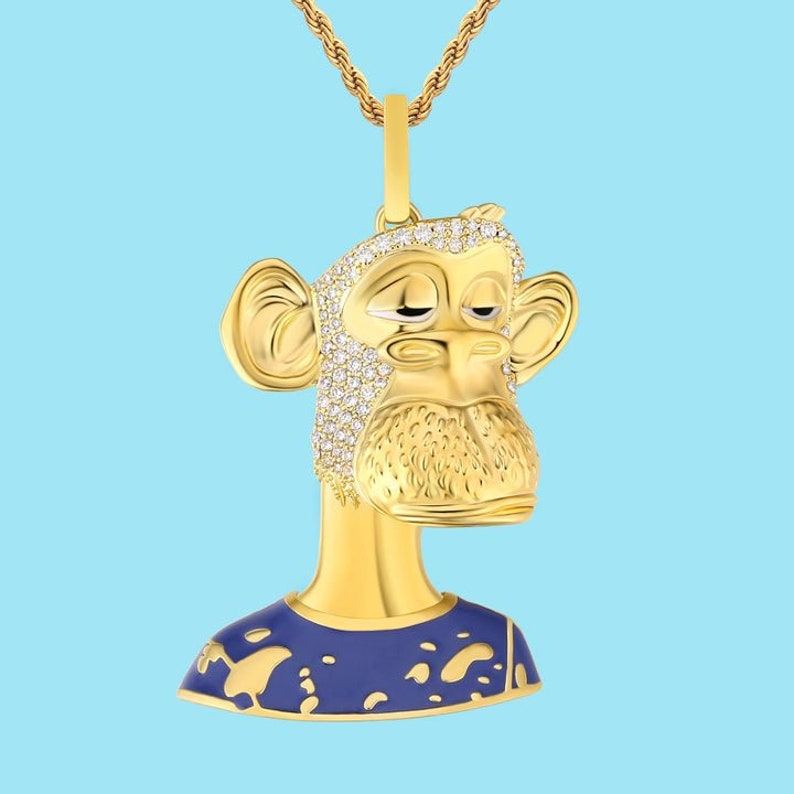 Custom NFT Necklace Crypto Gift BAYC NFT 925 Sterling Etsy UK