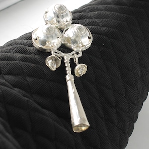 925 Silver Rattle with whistle Toy,925 Sterling Silver,Free Engraving,Personalized,Baby Shower Gift,Gift for newborn babies,Art Silver Gifts